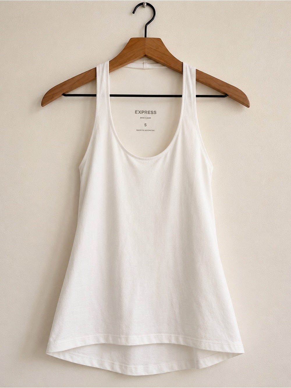 Express Women's White Scoop Neck Tank Top